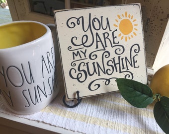 You are my sunshine, mini 5&quot; sign, nursery decor, grandchild gift, gift for spouse, nursery sign