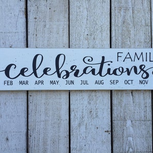 Family birthday board, Family celebrations sign, birthday calendar, gift for mom, gift for grandma, BUY 2 get 1 FREE image 5