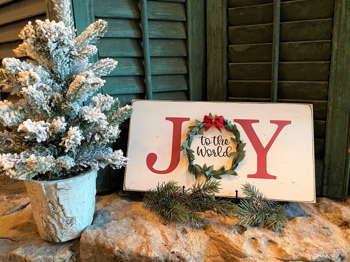 Joy to the World Sign Farmhouse Christmas Sign Christmas - Etsy