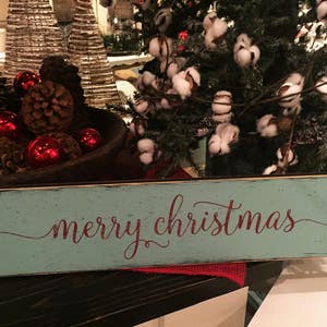 Merry Christmas sign comes in 3 sizes, Christmas wall decor, Farmhouse Christmas decoration, Christmas mantle decor image 6