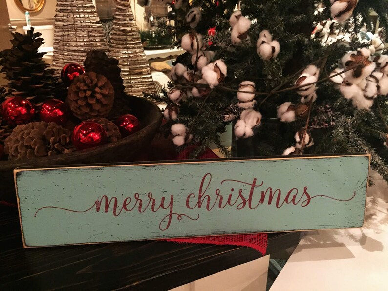 Merry Christmas sign comes in 3 sizes, Christmas wall decor, Farmhouse Christmas decoration, Christmas mantle decor Caribbean with red