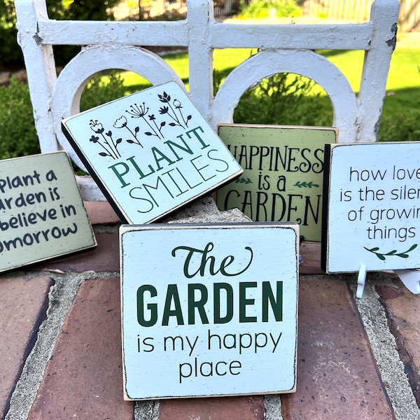 Garden decor, To plant a garden, garden signs, bird sign, outdoor decoration, small 5.5" sign