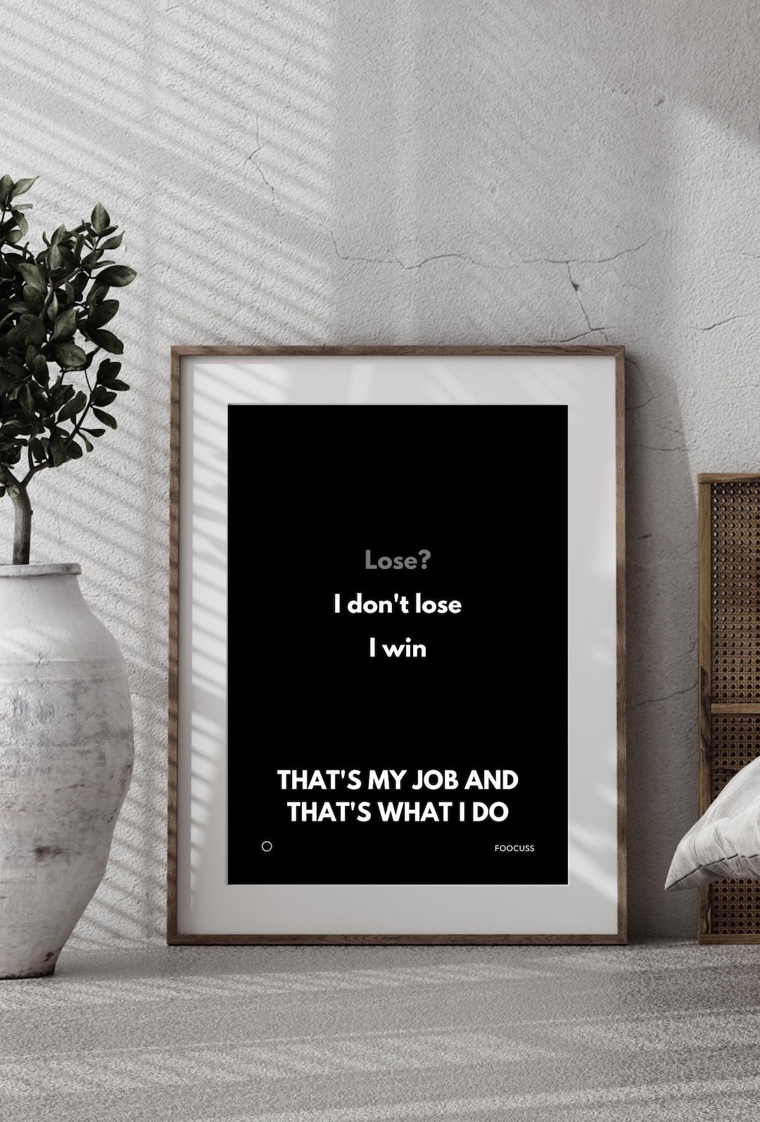 I Don't Lose, I Win Motivational Wall Art Print Inspirational Poster ...
