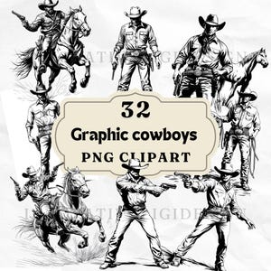 Wild West Clipart,cowboy Clipart,PNG file,cowboy illustration,transparent png,Commercial use,digital download,scrapbooking,junk Journal png,