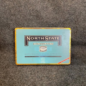 Vintage NorthState cigarette tin for 50 cigarettes