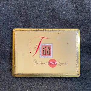 German F 58 Cigarette Tin. Vintage German Cigarette Tin.