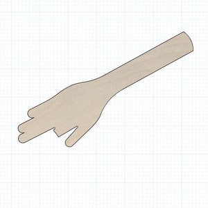 Puede incluir: Una plantilla para un empujador de madera con un dedo que falta. La plantilla está impresa sobre un fondo blanco con un patrón de cuadrícula. El texto "MISSING FINGER PUSH STICK TEMPLATE" está impreso debajo de la plantilla.