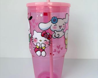 Kids 20oz  Kitty and Friends Plastic Cup with Handle