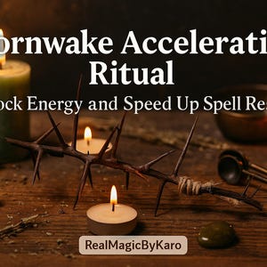 Thornwake Acceleration Ritual – Break Resistance Fast – Unblock Energy – Speed Up Spell Results – Force Divine Timing - Personalised Report