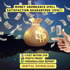 ABUNDANCE AND PROSPERITY Spell- Money Spell - The Strongest Spell- Personalised Spell