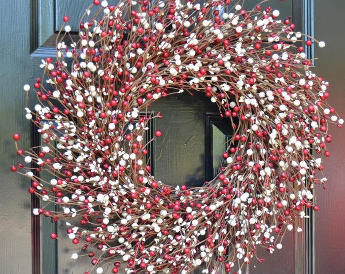 Custom Berry Wreath for Door: Everyday Decor, Christmas, All Holidays, Custom Colors & Sizes