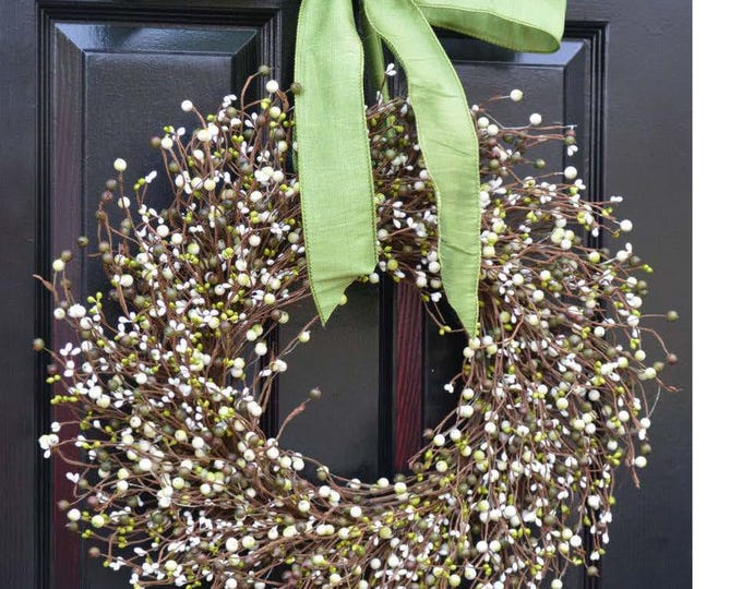 15 Colors Berry Wreath| Farmhouse Wreath| Door Year Round Wreath| Wedding Wreath| Christmas Wreath| Winter or Fall Wreath| 15 Color Options