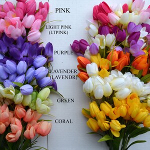 Spring Mother's Day Tulip Wreath, Tulip Door Bucket Spring Wreath, Tulip Wreath Gift for Mom Wreath for Spring Custom Size image 9