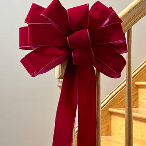 2.5 Inch Wired Christmas Ribbon: Velvet, Weatherproof Bulk Decor Plain Burgundy Velvt