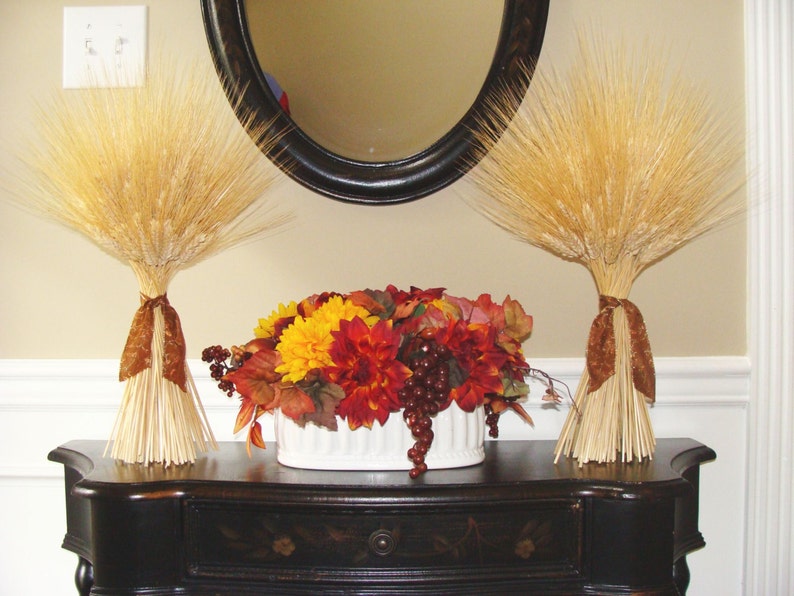 Wheat Sheaf Fall Decor Thanksgiving Decoration Thanksgiving Centerpiece Wheat Sheaves Mantle Decoration Fall Decoration image 3