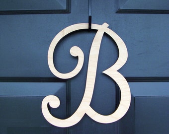 PAINTED Wood Letter- Monogram Letter, Complete Alphabet available- Door/Wreath Accessory- IN STOCK 10 inch, ships free