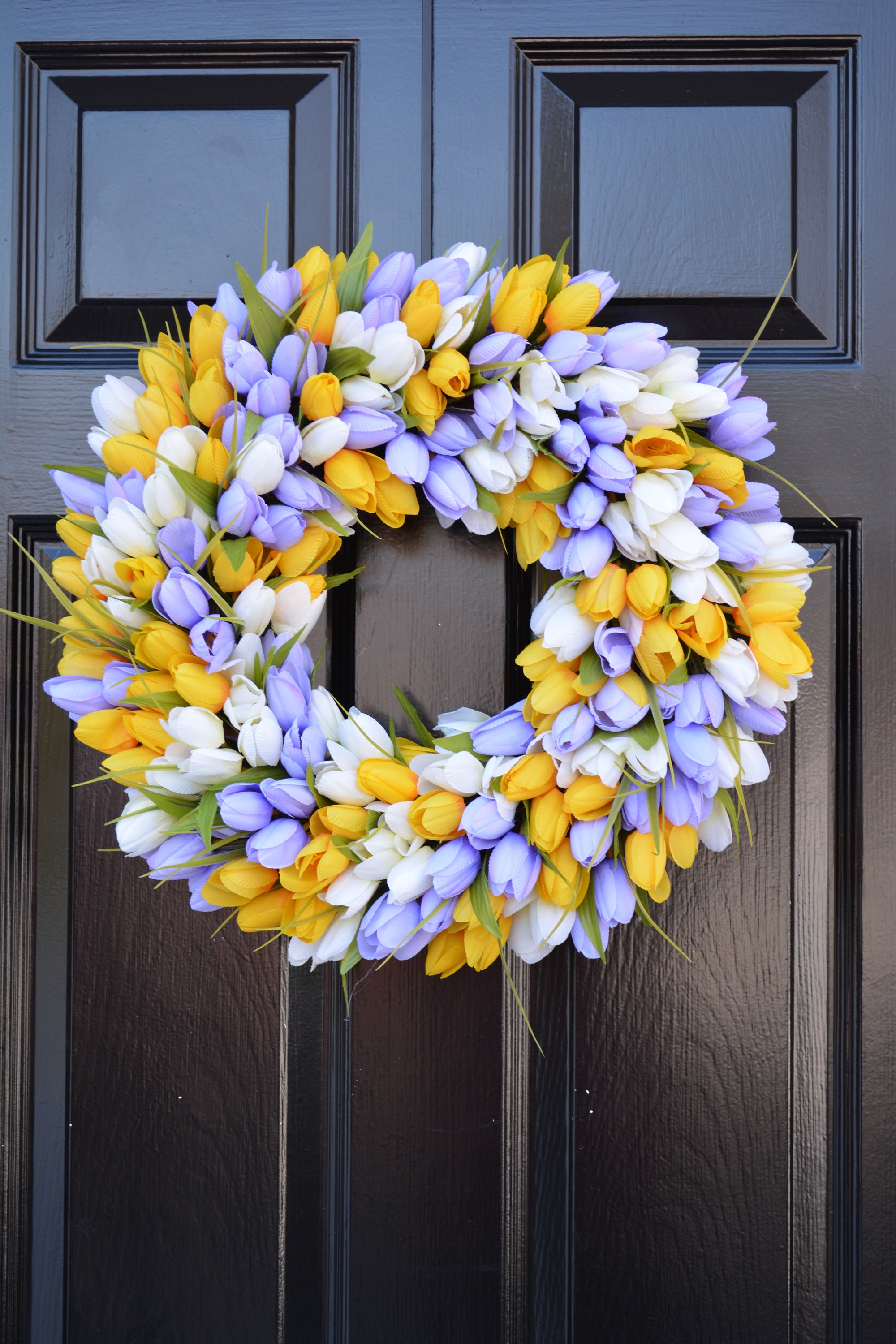 Easter Wreath Spring Wreath Spring Decor Spring Tulip Wreath, Outdoor