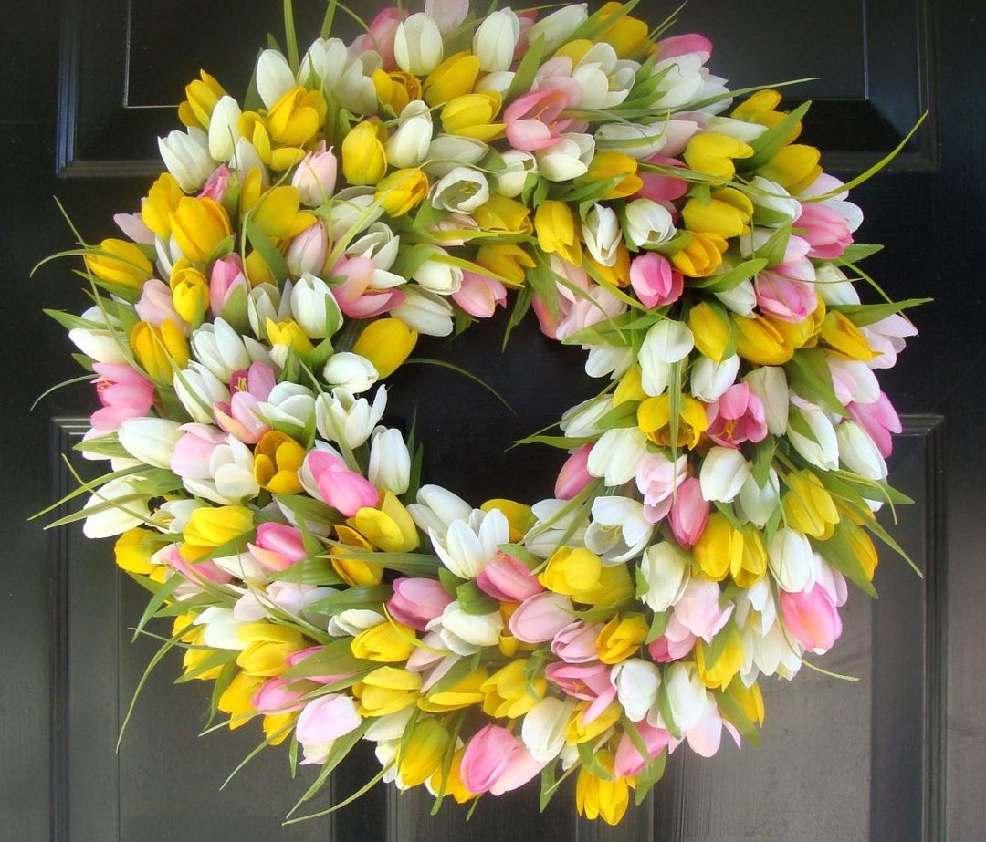 Bestselling Original Custom Tulip Wreath Spring Wreath