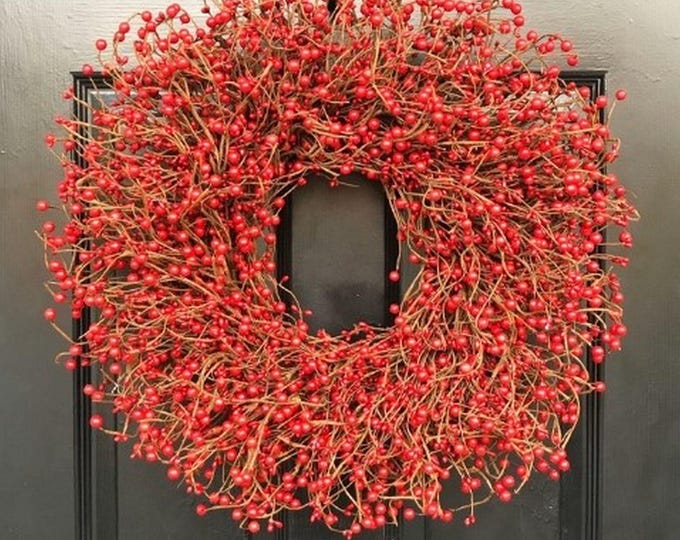 Custom Berry Wreath for Door: Everyday Decor, Christmas, All Holidays, Custom Colors & Sizes