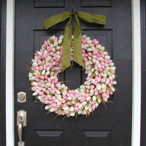 Custom Spring Wreath Easter Wreath Mothers Day Wreath Easter Decor Outdoor Wreath Door Wreath image 2