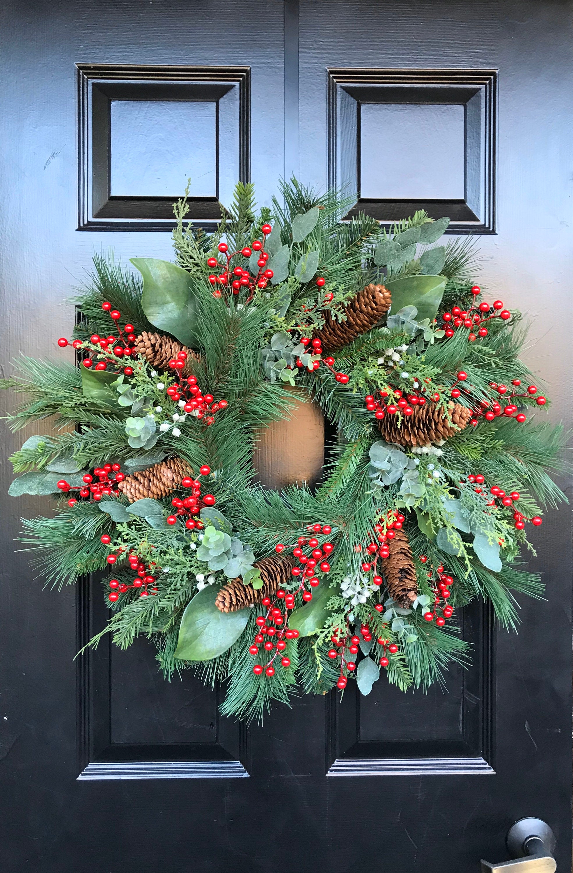QUICK SHIP Christmas Wreath Front Door Christmas Wreath Artificial