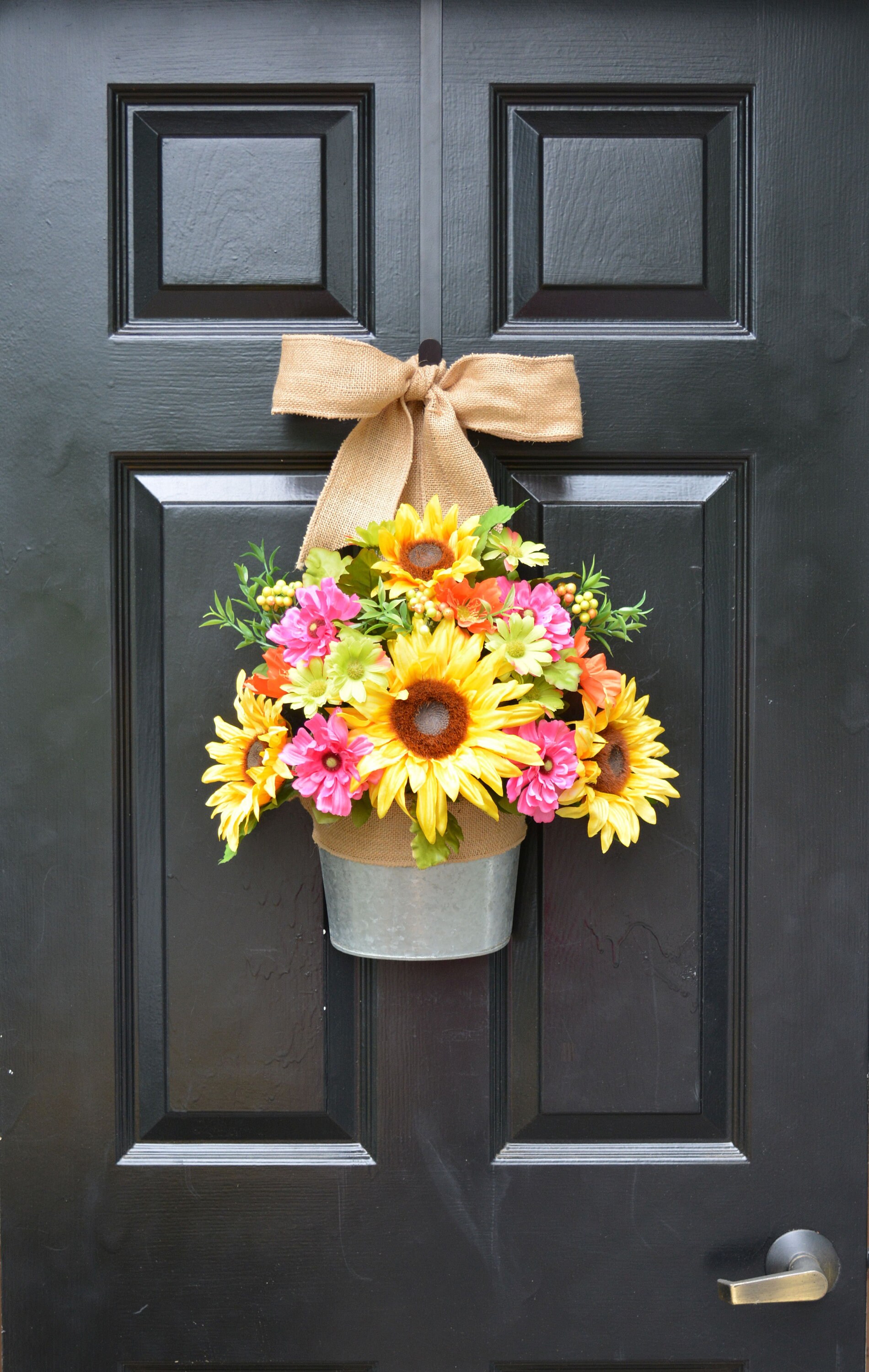 Sunflower Summer Wreath Alternative Door Bucket Outdoor Xl 1