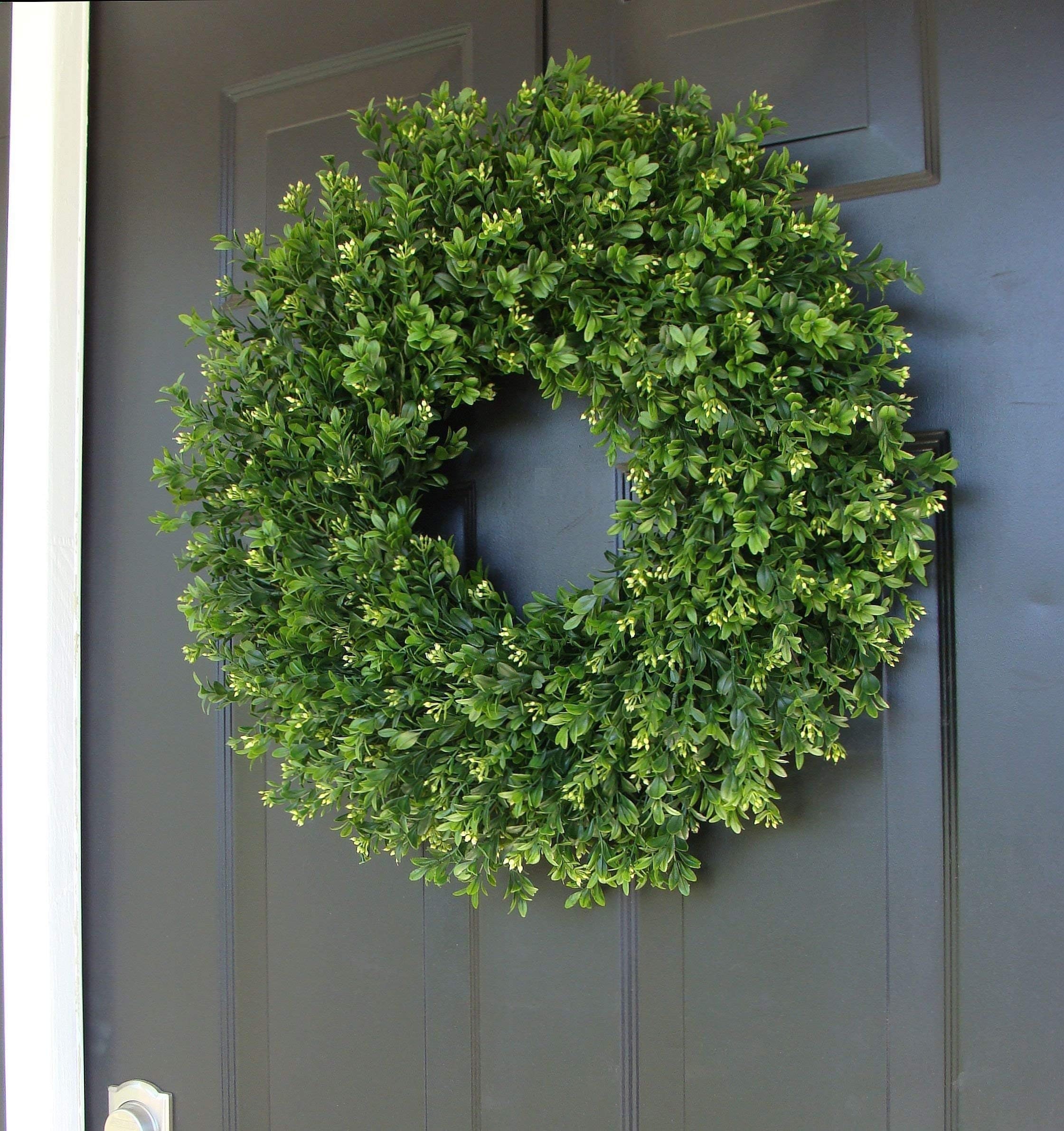 - Verdant Boxwood Wreath For Year-Round Elegance