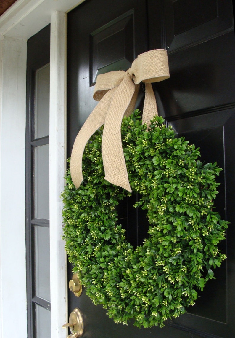 Download Spring Boxwood Wreath Year Round Wreath Decor Etsy Wreath ...