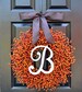 BESTSELLING Weatherproof Orange Berry Fall Wreath,Fall Outdoor Monogram Wreath Thanksgiving Wreath, Fall Decor with Weatherproof Berries 