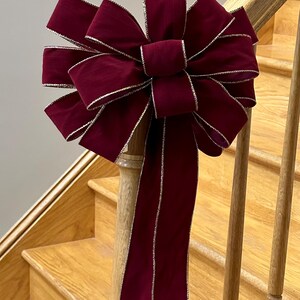 2.5 Inch Wired Christmas Ribbon: Velvet, Weatherproof Bulk Decor image 7