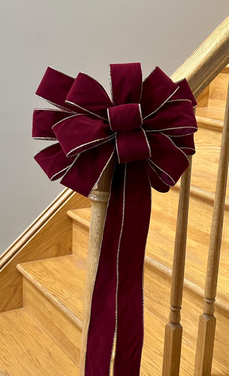 2.5 Inch Wired Christmas Ribbon: Velvet, Weatherproof Bulk Decor image 7