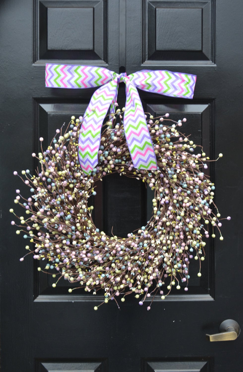 20 Inch Easter Pastel Berry Wreath Easter Wreath Spring