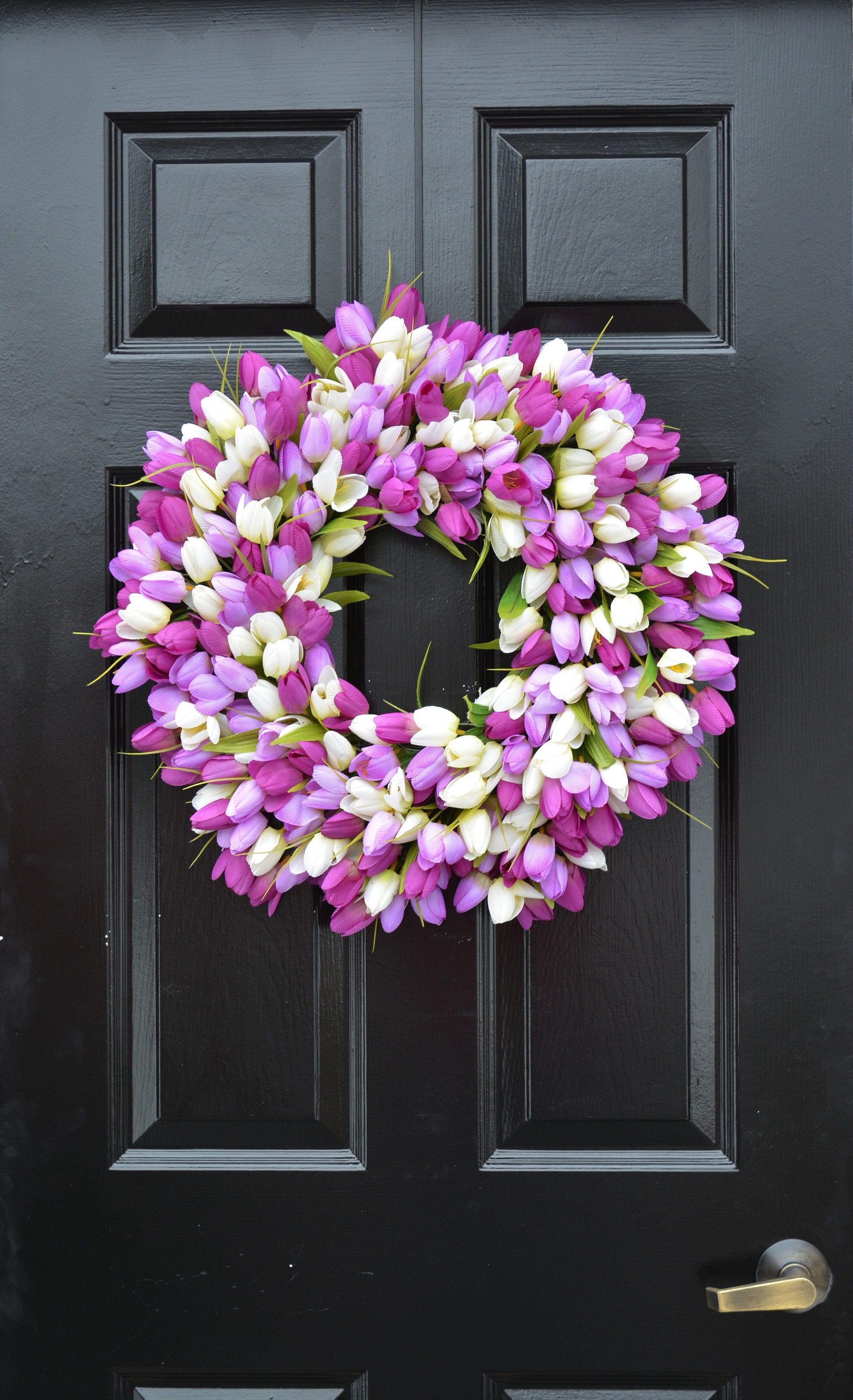 Spring Wreath Door Wreath Spring Decor Tulip WreathOutdoor Spring