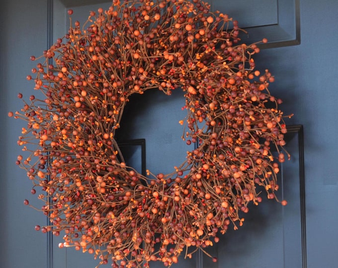 15 Colors Berry Wreath| Farmhouse Wreath| Door Year Round Wreath| Wedding Wreath| Christmas Wreath| Winter or Fall Wreath| 15 Color Options