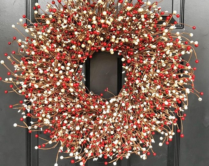 Valentines Day Wreath for Front Door Outdoor Berry Wreath Perfect for All Seasons Valentines Decor Decoration