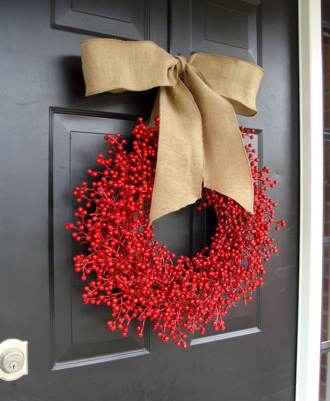 Red Berry Holiday Wreath Christmas Wreaths Berry Wreath Etsy
