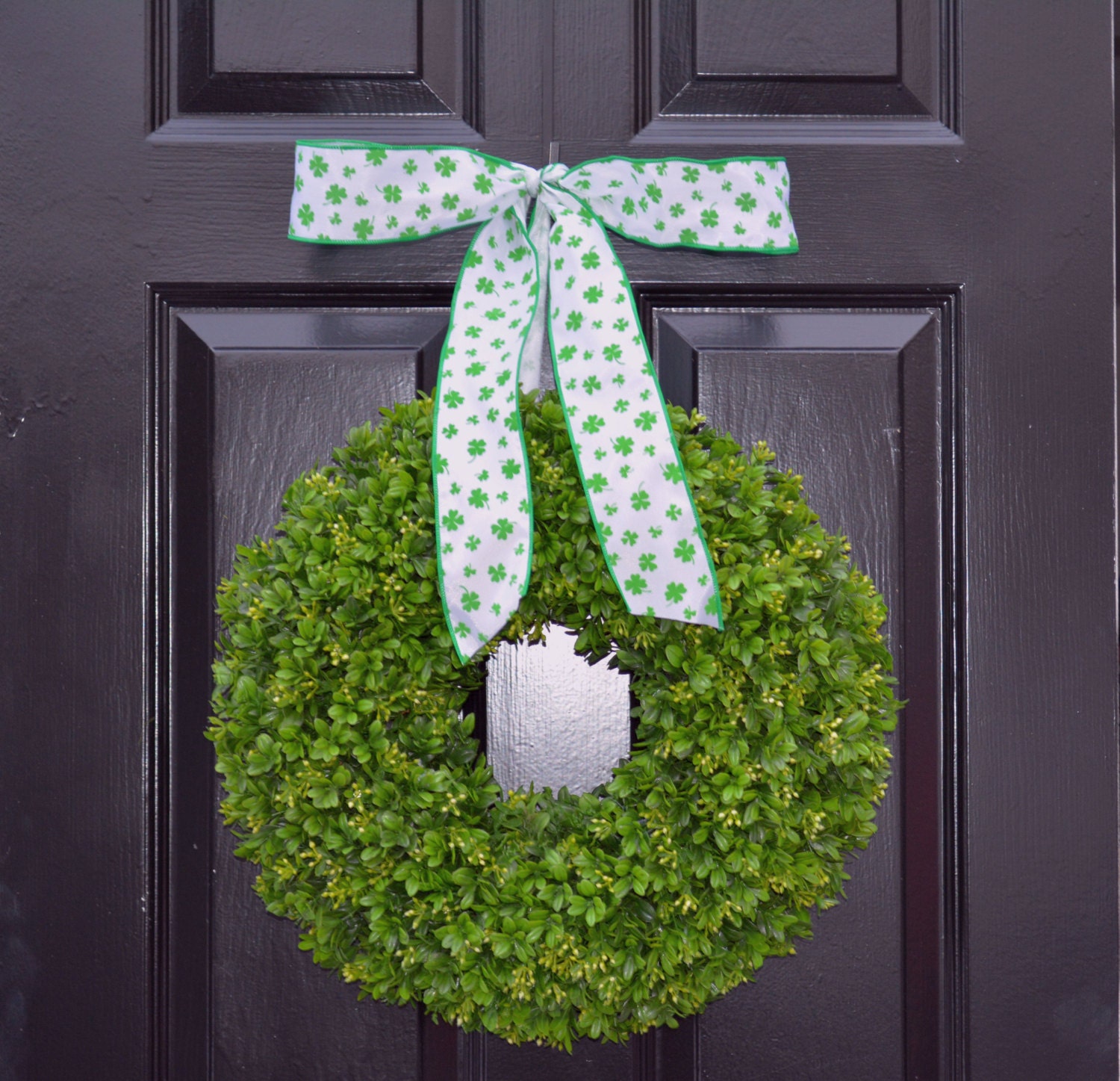 Shamrock Boxwood St Patrick Day Wreath St Patricks Day Boxwood