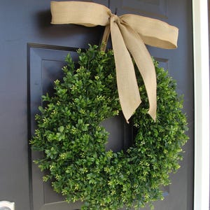 BESTSELLING buitenkrans nep buxus, monogram lente zomerkrans, voordeur buiten hangen, herfstkransen, lentedecor, het hele jaar door