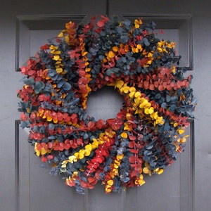 Het hele jaar door krans-gedroogde bloemen krans-bloemstuk-eucalyptus Wall Decor-eucalyptus krans