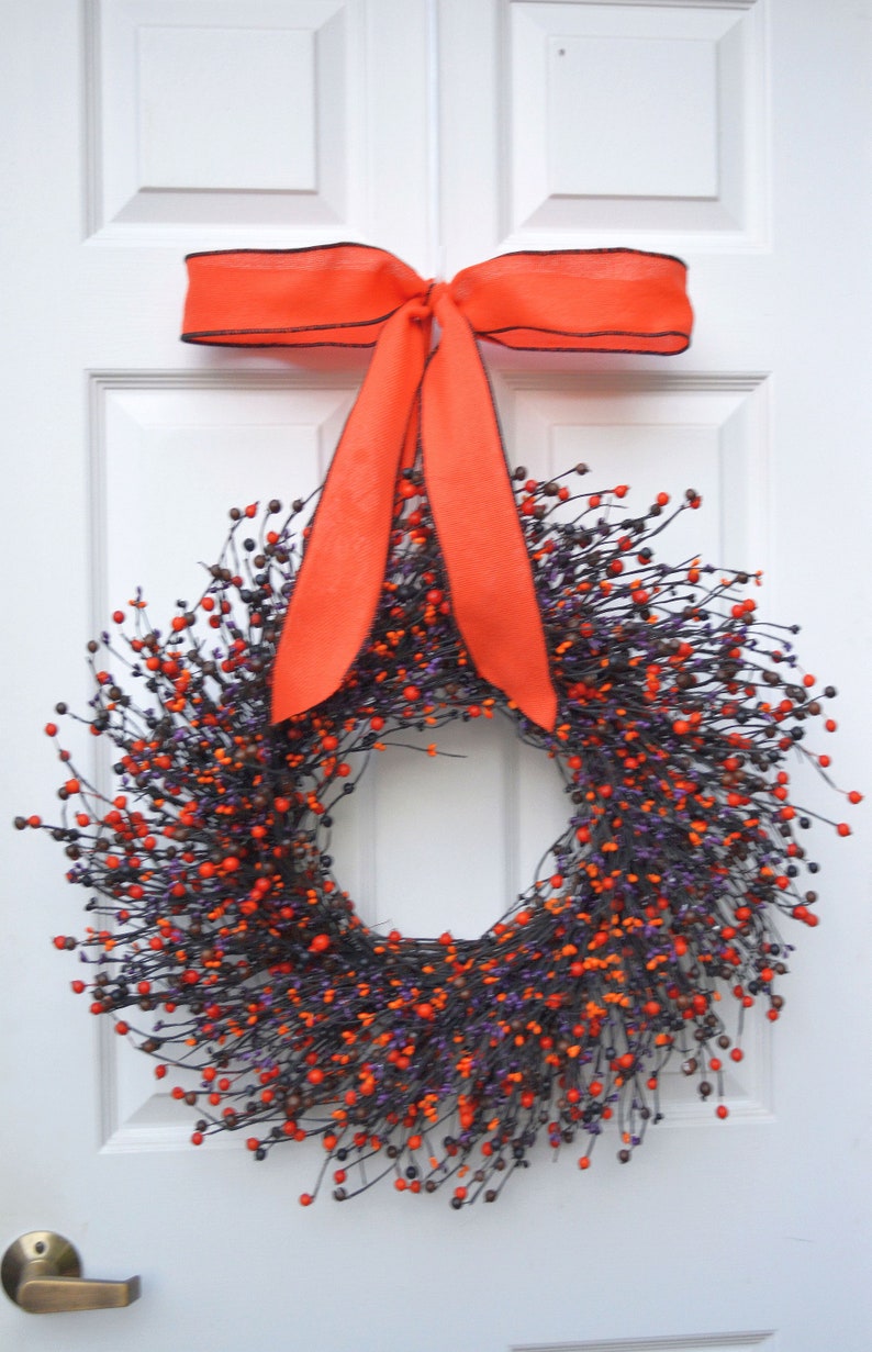 BESTSELLER Pumpkin Pie Fall Wreath, Thanksgiving Wreath Berry Wreath, Thanksgiving Decor XL 16 24 Inch MANY Color Options HALLOWEEN