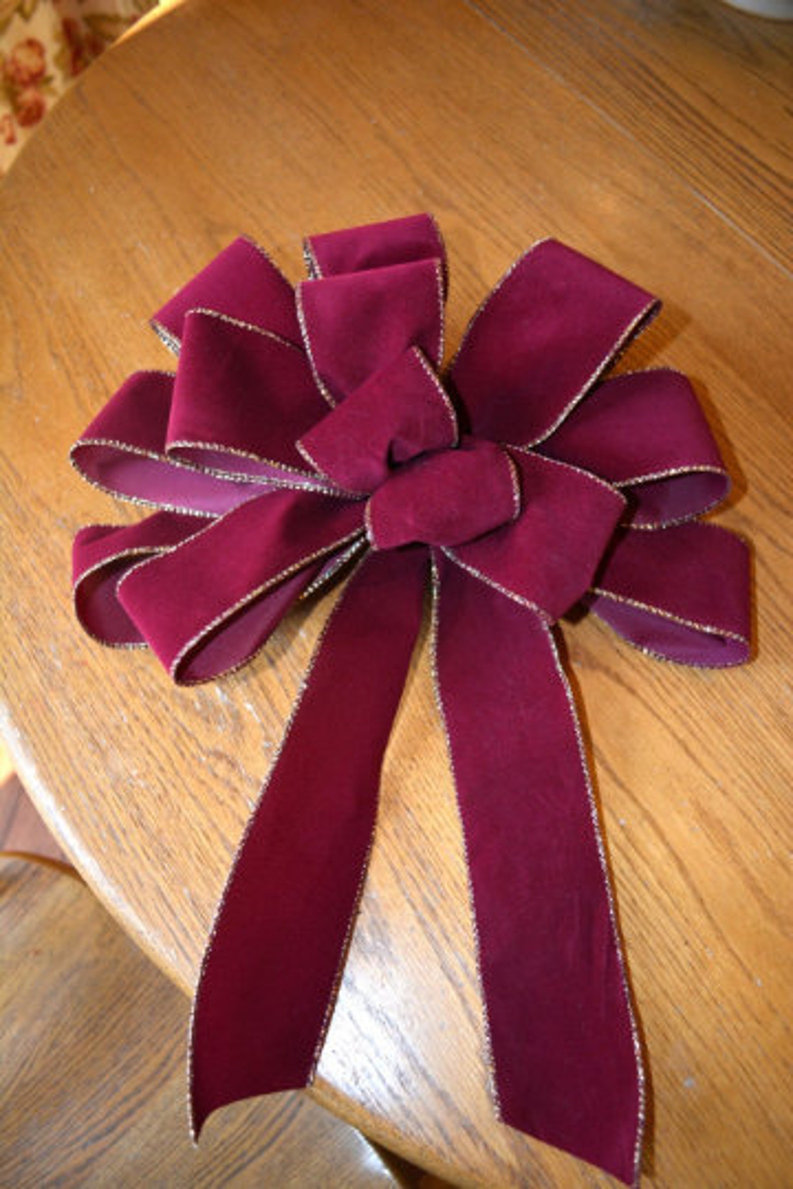 XL Christmas Wreath Bow Christmas Bow for Wreath Handmade Etsy