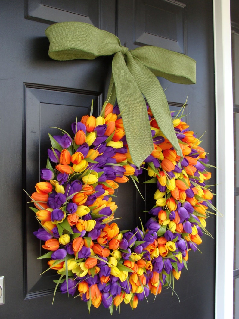 Download 24 inch Spring Wreath Spring Wreath Door Wreath 24 inch | Etsy