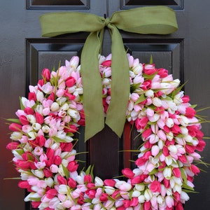 24 inch Spring Wreath Spring Wreath Door Wreath 24 inch Lavender Wreath image 1