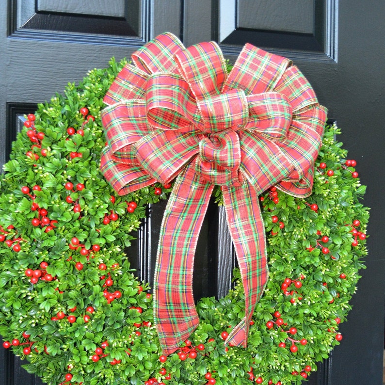 Weatherproof Outdoor Christmas Bow for Wreath Handmade Red  Etsy