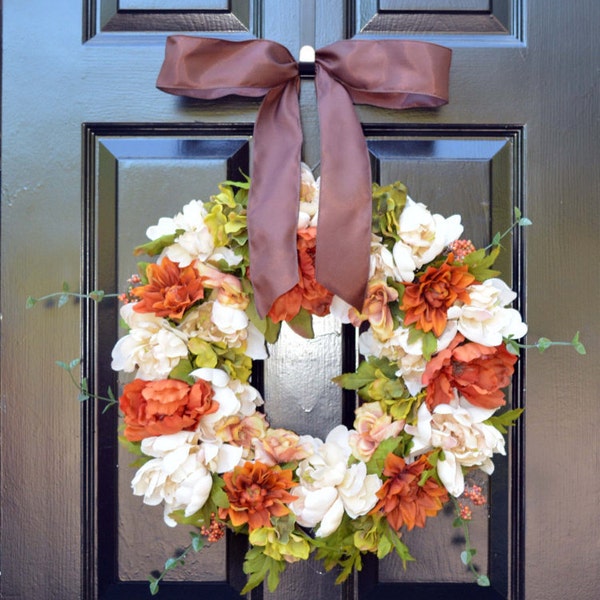 Silk Flower Wreath Etsy