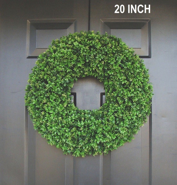 Realistic Artificial Boxwood Wreath14 to 30 inch Sizes Etsy