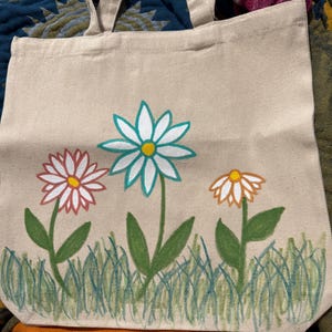 Hand painted tote bag