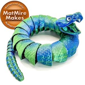 3D Printed Articulated Rattlesnake, Flexi Snake