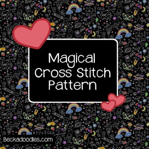 PDF Pattern Cute Wizard Cross Stitch Pattern - PDF Instant Download - Sewing Pattern