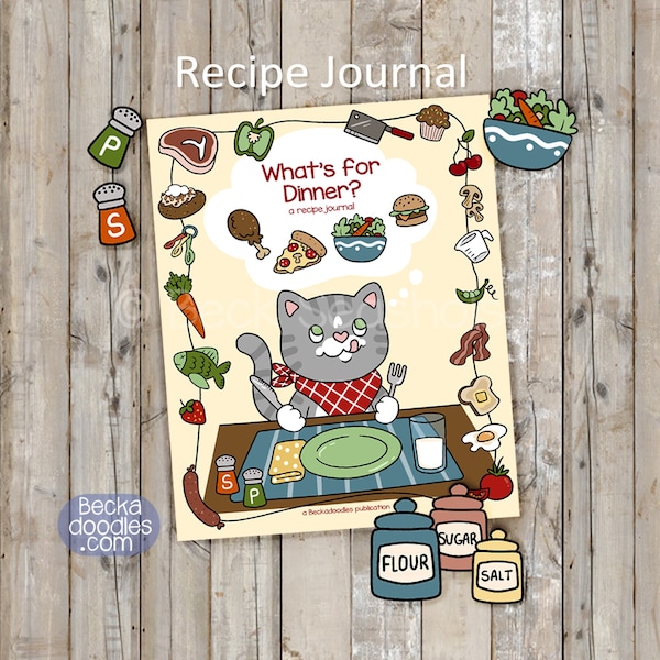 What's for Dinner? Recipe Journal - Recipe Notebook - Food Journal